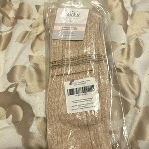 Brown Cozy knee highsweater socks